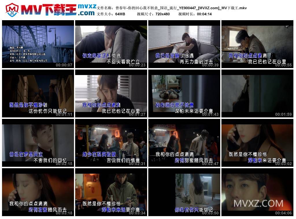 曾春年-你的回心我不转意_国语_流行_YE900447